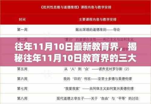 揭秘往年11月10日教育界三大热点话题曝光!