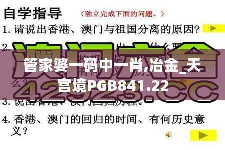 管家婆一码中一肖,冶金_天宫境PGB841.22