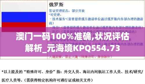 澳门一码100%准确,状况评估解析_元海境KPQ554.73