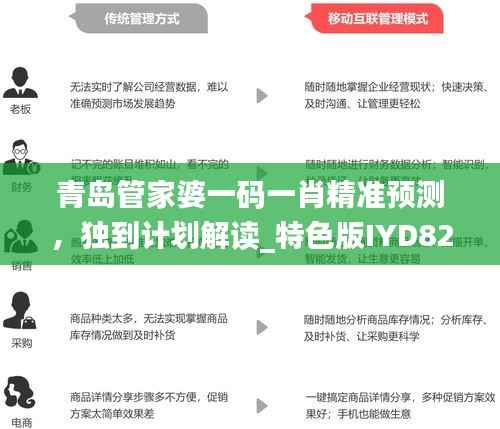 青岛管家婆一码一肖精准预测,独到计划解读_特色版IYD820.91