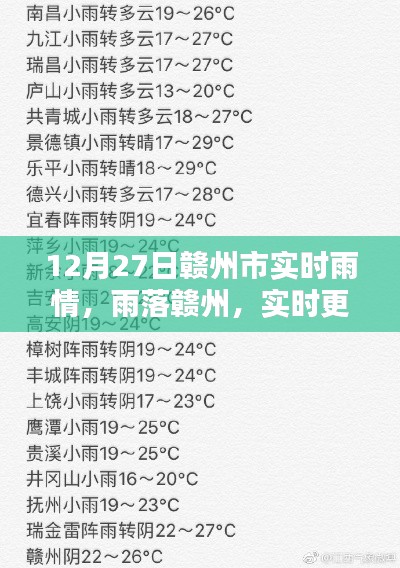 赣州市实时雨情报告,雨落赣州,最新动态更新