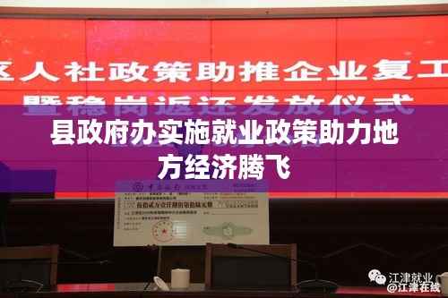 县政府办实施就业政策助力地方经济腾飞